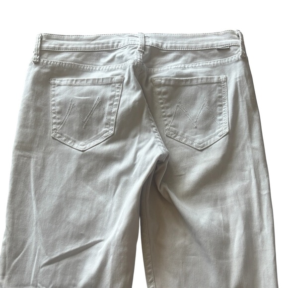 Mother Jeans The Dropout Glass Slipper Size 25 Cream Color - Picture 9 of 9